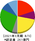 東京テアトル 貸借対照表 2021年3月期 東京テアトル 貸借対照表 2021年3月期