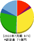 日本スキー場開発 貸借対照表 2022年7月期 日本スキー場開発 貸借対照表 2022年7月期