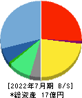 ライトワークス 貸借対照表 2022年7月期