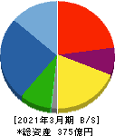 ワイエイシイホールディングス 貸借対照表 2021年3月期