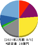 エルテス 貸借対照表 2021年2月期 エルテス 貸借対照表 2021年2月期