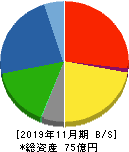 川崎地質 貸借対照表 2019年11月期