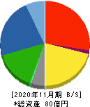 川崎地質 貸借対照表 2020年11月期 川崎地質 貸借対照表 2020年11月期