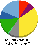 シーティーエス 貸借対照表 2022年6月期