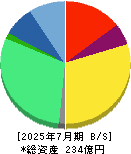 ナレルグループ 貸借対照表 2025年7月期