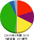 京福電気鉄道 貸借対照表 2019年3月期