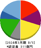 ウチヤマホールディングス 貸借対照表 2024年3月期 ウチヤマホールディングス 貸借対照表 2024年3月期
