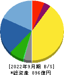 応用地質 貸借対照表 2022年9月期