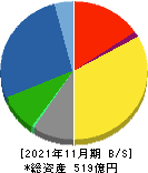北興化学工業 貸借対照表 2021年11月期 北興化学工業 貸借対照表 2021年11月期