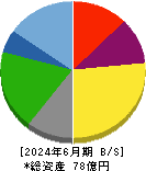 ＫＹＣＯＭホールディングス 貸借対照表 2024年6月期