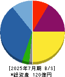 大盛工業 貸借対照表 2025年7月期 大盛工業 貸借対照表 2025年7月期
