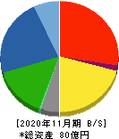 川崎地質 貸借対照表 2020年11月期 川崎地質 貸借対照表 2020年11月期