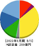 かわでん 貸借対照表 2022年6月期