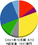クミアイ化学工業 貸借対照表 2021年10月期 クミアイ化学工業 貸借対照表 2021年10月期