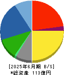 日本坩堝 貸借対照表 2025年6月期
