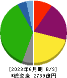 飯野海運 貸借対照表 2023年6月期