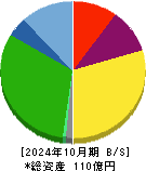 日本スキー場開発 貸借対照表 2024年10月期
