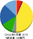 エスティック 貸借対照表 2022年6月期