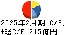 アークス キャッシュフロー計算書 2025年2月期