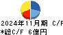 ツインバード キャッシュフロー計算書 2024年11月期