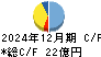 日本ケミファ キャッシュフロー計算書 2024年12月期