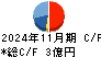 農業総合研究所 キャッシュフロー計算書 2024年11月期