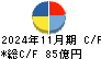 日本毛織 キャッシュフロー計算書 2024年11月期