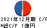 ノムラシステムコーポレーション キャッシュフロー計算書 2021年12月期 ノムラシステムコーポレーション キャッシュフロー計算書 2021年12月期