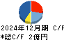 駅探 キャッシュフロー計算書 2024年12月期