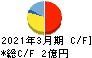 オリエンタルチエン工業 キャッシュフロー計算書 2021年3月期