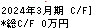 イサム塗料 キャッシュフロー計算書 2024年3月期