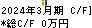 ダイジェット工業 キャッシュフロー計算書 2024年3月期 ダイジェット工業 キャッシュフロー計算書 2024年3月期
