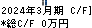 セフテック キャッシュフロー計算書 2024年3月期