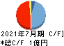 VALUENEX キャッシュフロー計算書 2021年7月期 VALUENEX キャッシュフロー計算書 2021年7月期