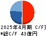 ノバック キャッシュフロー計算書 2025年4月期