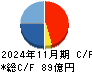 北興化学工業 キャッシュフロー計算書 2024年11月期